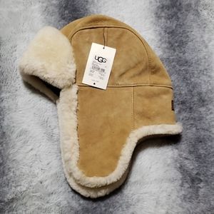 UGG WOMEN'S SHEARLING TRAPPER/AVIATOR CHESTNUT HAT